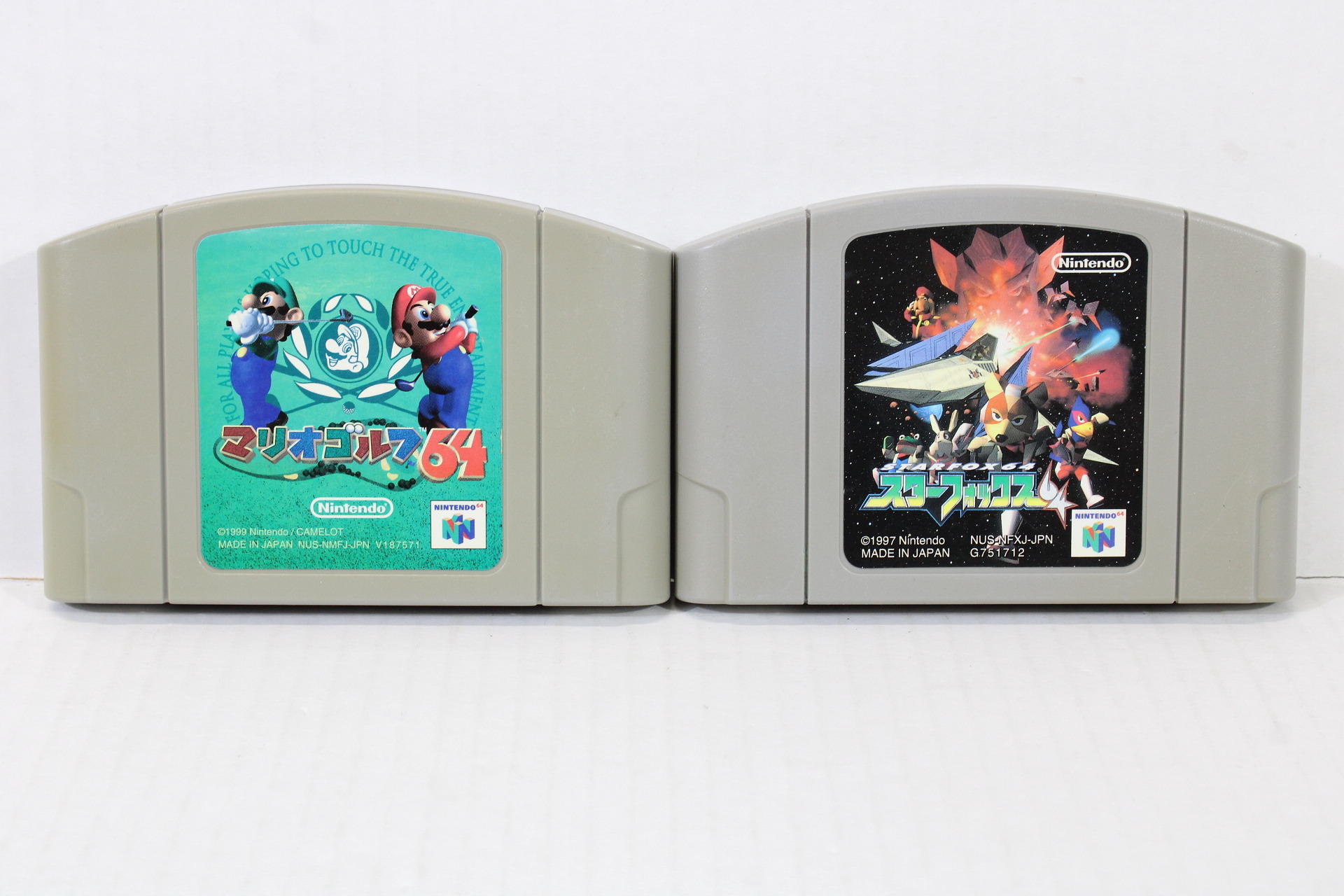 Lot of 2 Star Fox 64 & Mario Golf 64 Discolored (C) Nintendo 64 N64