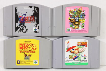 Lot of 4 Legend of Zelda Ocarina of Time Mario Party 2 Donkey Kong 64 Jikkyou Baseball (B) Nintendo 64 N64