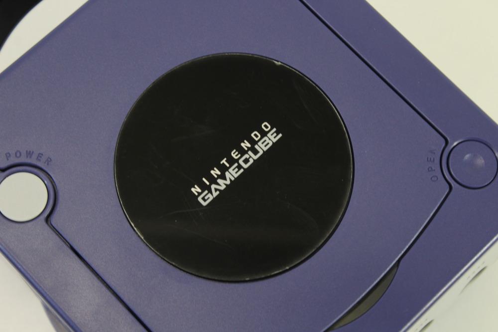 Nintendo GameCube Indigo Purple Console & Clear Purple Controller AC Adapter AV Cable Memory Card GC Play US Region Games (B)