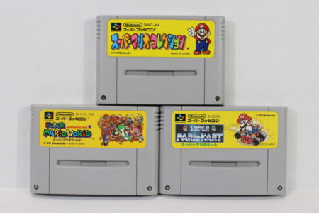 Lot of 3 Super Mario Kart World Collection / All-Stars (B) Nintendo Super Famicom SFC