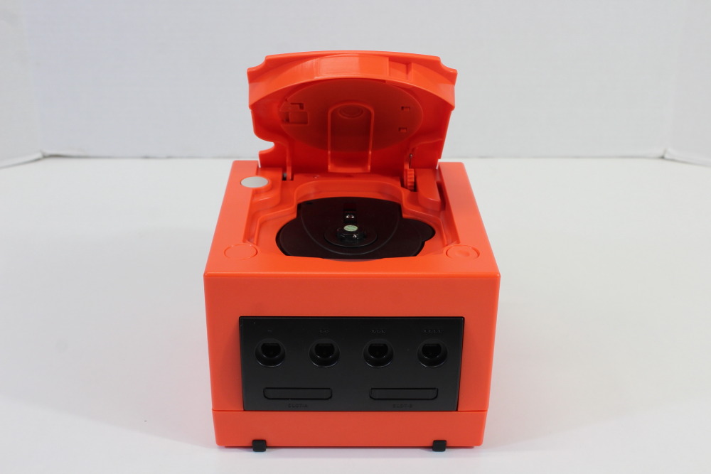 Nintendo GameCube Warm Red x Black Console & Clear Red Controller AC Adapter AV Cable Memory Card GC Play US Region Games (B)