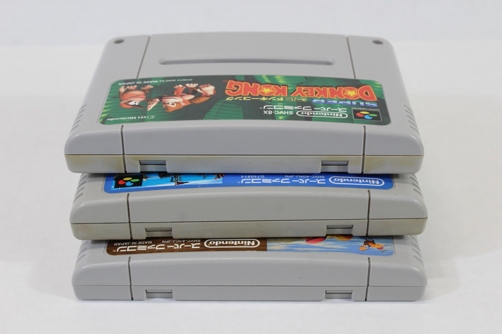 Lot of 3 Super Donkey Kong Country 1 2 3 (B) Nintendo Super Famicom SFC