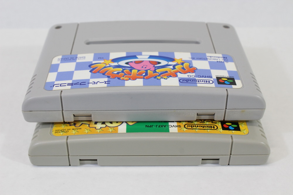 Lot of 2 Hoshi no Kirby Super Deluxe / Super Star & Kirby Bowl Dream Course (B) Nintendo Super Famicom SFC