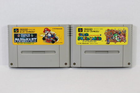 Lot of 2 Super Mario World & Kart (B) Nintendo Super Famicom SFC
