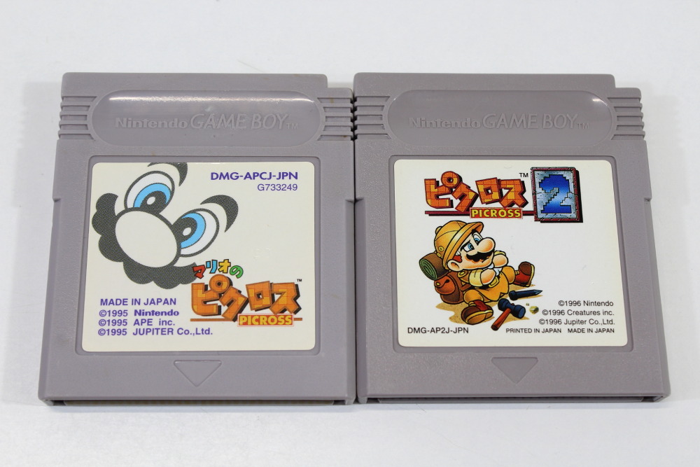 Lot of 2 Mario's Picross 1 & 2 (B) Nintendo Gameboy GB