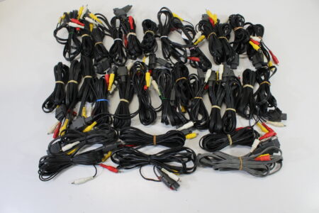 Wholesale Lot of 30 Nintendo Super Famicom Super Nintendo N64 GameCube OEM AV Cable + x1 Hori AV cable SFC (NOT WORKING)