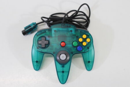 Official Nintendo 64 Ocean Ice Blue x Clear Controller 9/10 Stick N64 (B)
