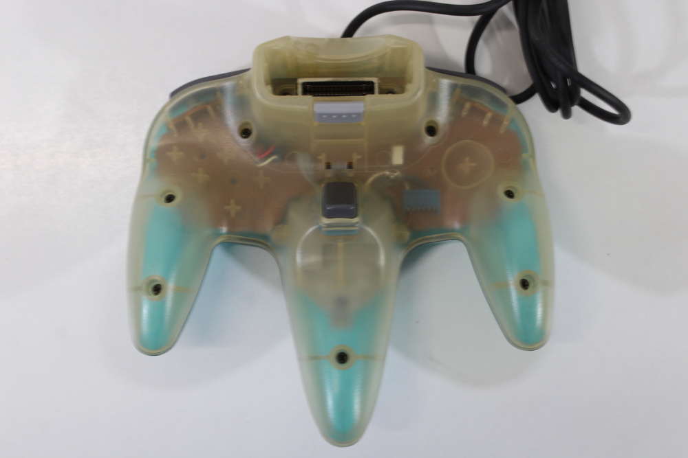 Official Nintendo 64 Ocean Ice Blue x Clear Controller 9/10 Stick N64 (B)