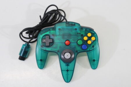 Official Nintendo 64 Ocean Ice Blue x Clear Controller 9/10 Stick N64 Discolored (B)