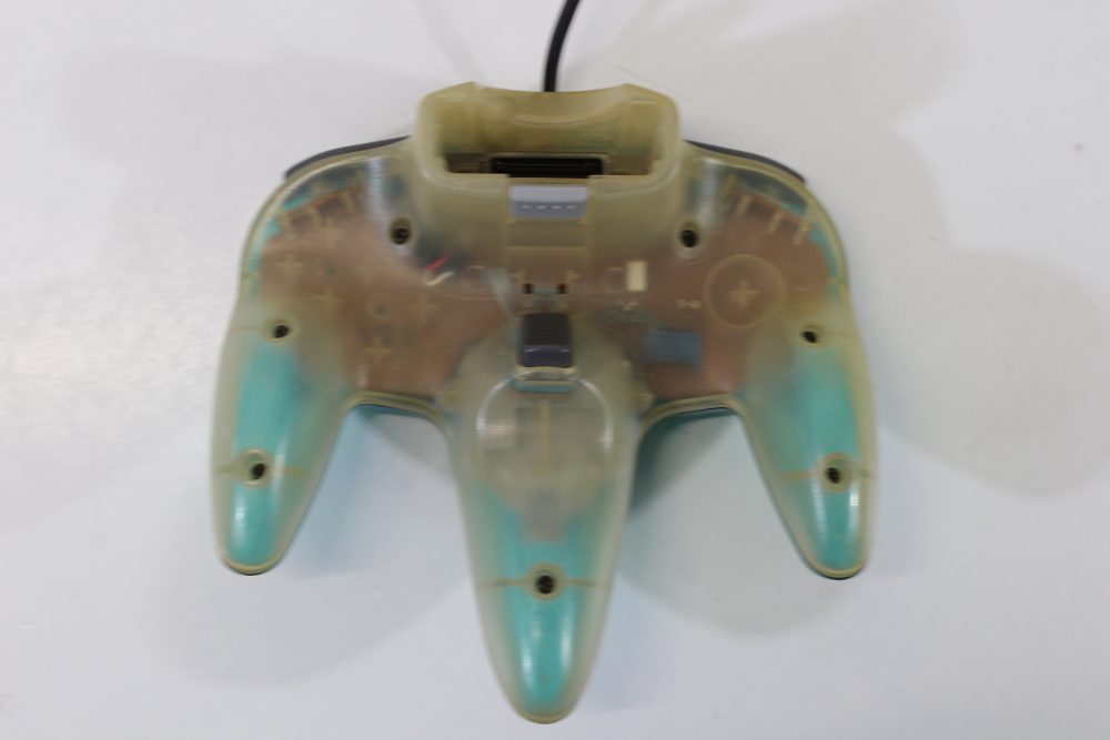 Official Nintendo 64 Ocean Ice Blue x Clear Controller 8/10 Stick N64 (B)