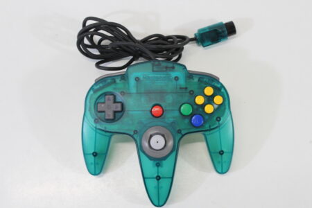 Official Nintendo 64 Ocean Ice Blue x Clear Controller 7/10 Stick N64 (B)