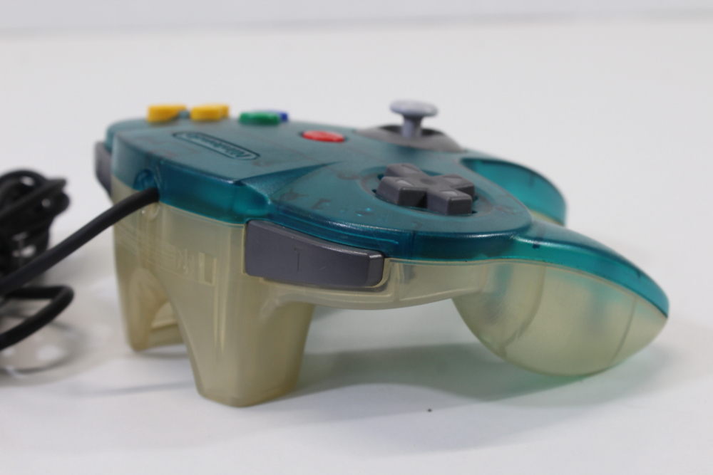 Official Nintendo 64 Ocean Ice Blue x Clear Controller 7/10 Stick N64 (B)