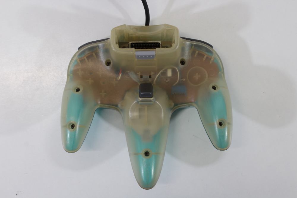 Official Nintendo 64 Ocean Ice Blue x Clear Controller 7/10 Stick N64 (B)