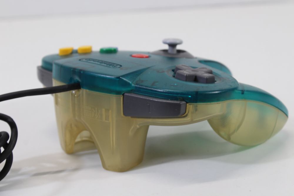 Official Nintendo 64 Ocean Ice Blue x Clear Controller 7/10 Stick N64 (B)