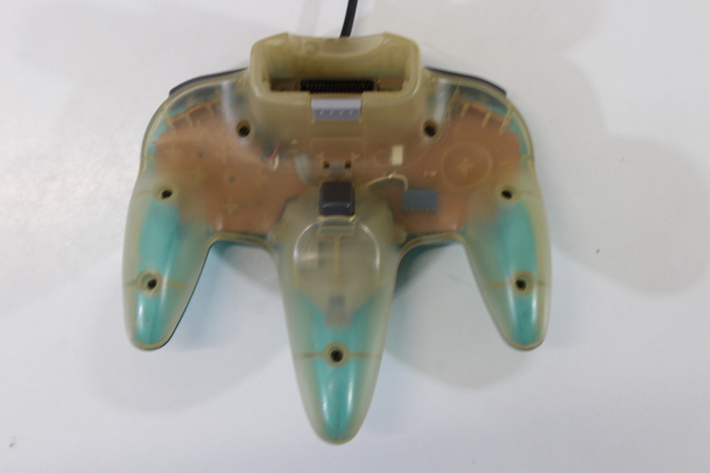 Official Nintendo 64 Ocean Ice Blue x Clear Controller 7/10 Stick N64 (B)