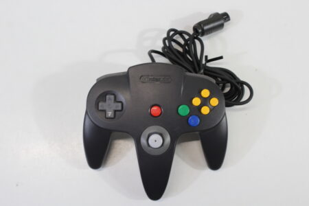 Official Nintendo 64 Controller Black x Gray 8/10 Tight Stick (B)