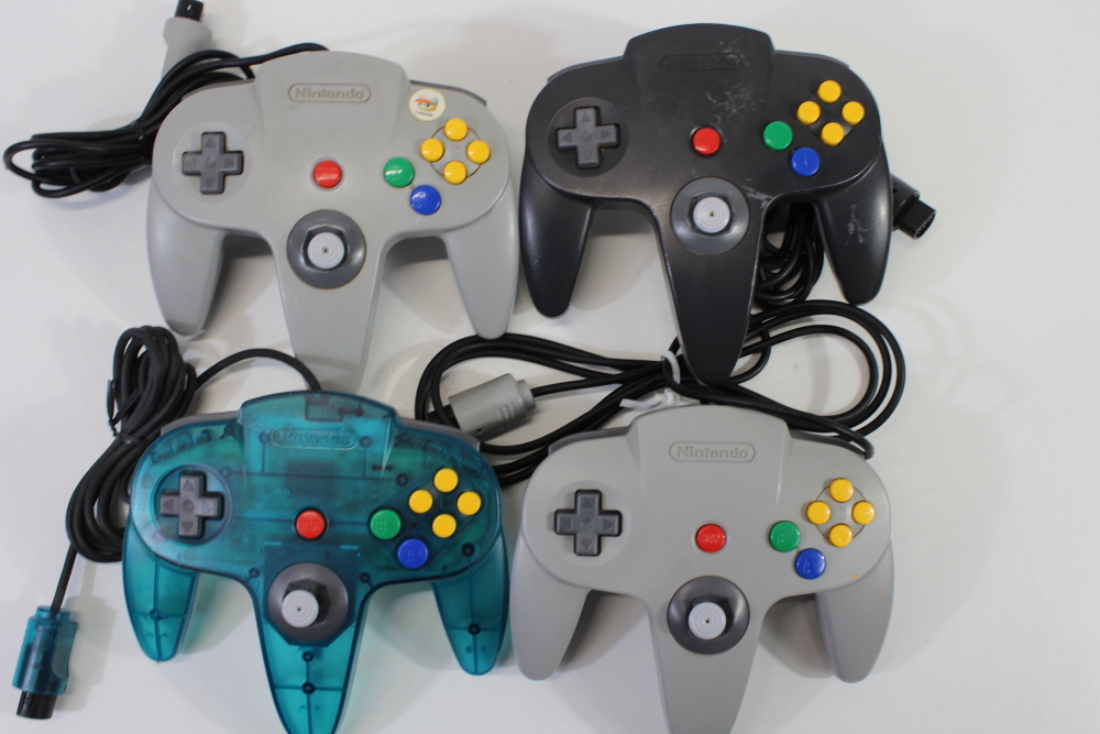 Lot of 4 Official Nintendo 64 Controller Loose Stick (UNTESTED AS IS) N64