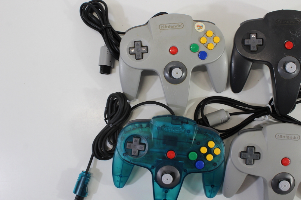Lot of 4 Official Nintendo 64 Controller Loose Stick (UNTESTED AS IS) N64