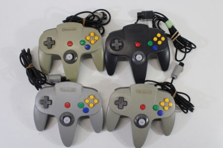 Lot of 4 Official Nintendo 64 Controller Loose Stick (UNTESTED AS IS) N64