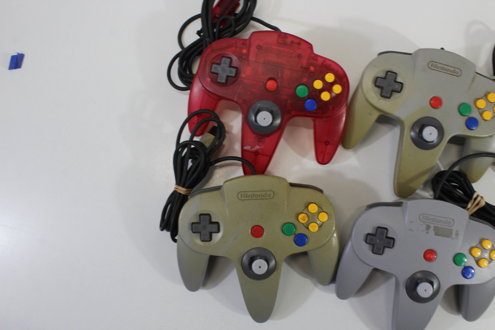 Lot of 4 Official Nintendo 64 Controller Loose Stick (UNTESTED AS IS) N64