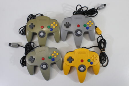 Lot of 4 Official Nintendo 64 Controller Loose Stick (UNTESTED AS IS) N64
