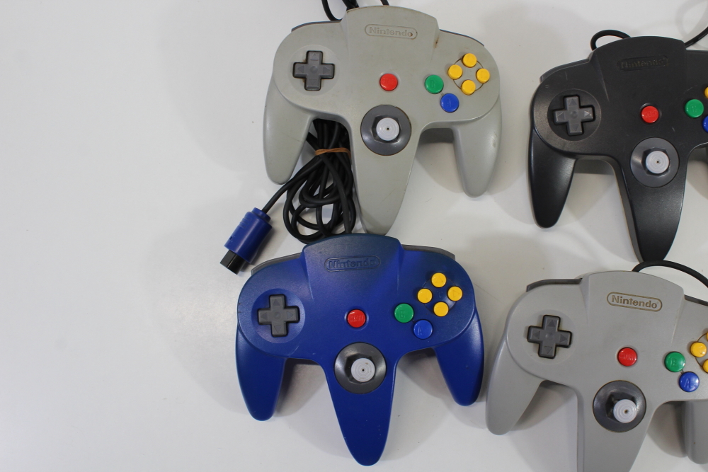 Lot of 4 Official Nintendo 64 Controller Loose Stick (UNTESTED AS IS) N64