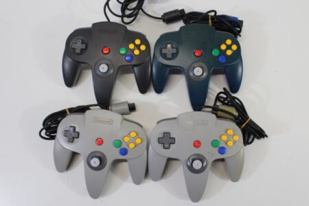 Lot of 4 Official Nintendo 64 Controller Loose Stick (UNTESTED AS IS) N64