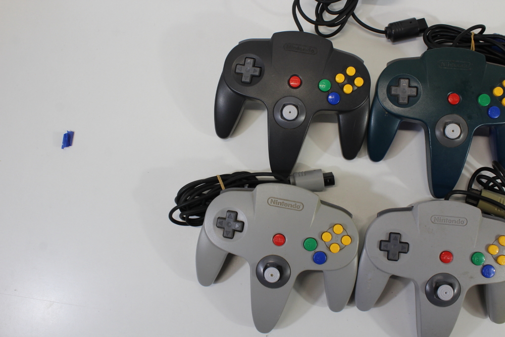 Lot of 4 Official Nintendo 64 Controller Loose Stick (UNTESTED AS IS) N64