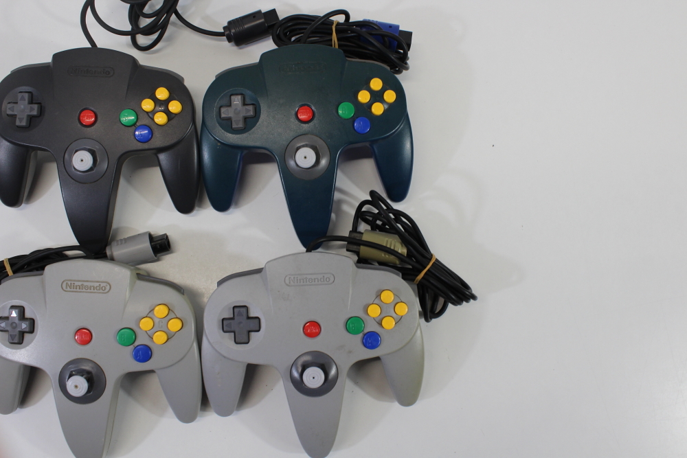 Lot of 4 Official Nintendo 64 Controller Loose Stick (UNTESTED AS IS) N64