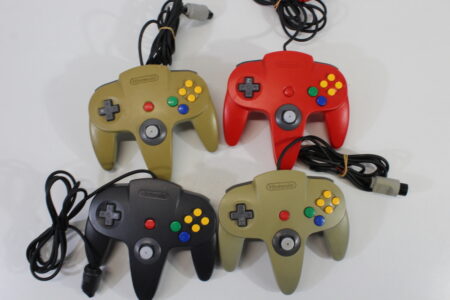 Lot of 4 Official Nintendo 64 Controller Loose Stick (UNTESTED AS IS) N64