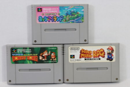Lot of 3 Super Mario RPG Yoshi's Island Donkey Kong Country 1 (B) Nintendo Super Famicom SFC