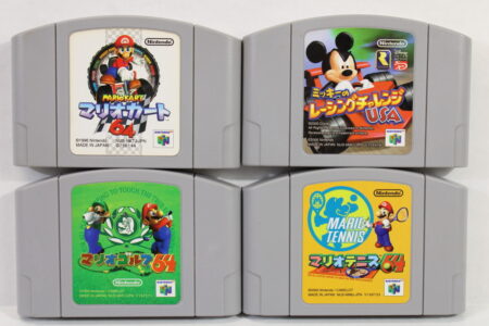 Lot of 4 Mario Kart 64 Mario Golf Mario Tennis Mickey Racing Challenge USA (B) Nintendo 64 N64