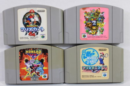 Lot of 4 Mario Kart 64 Mario Party 2 Mario Tennis Custom Robo v2 (C) Nintendo 64 N64