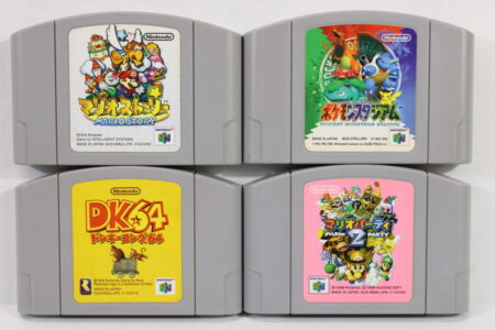Lot of 4 Paper Mario Story Mario Party 2 Donkey Kong 64 Pokemon Stadium (B) Nintendo 64 N64