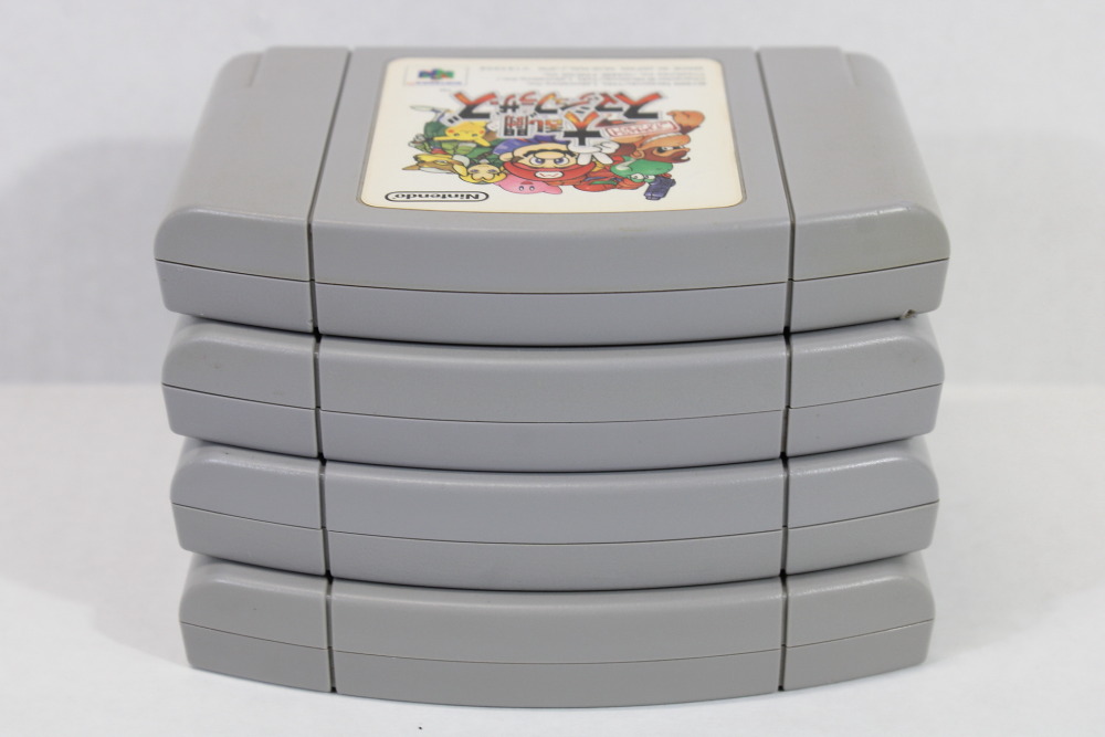 Lot of 4 Super Smash Bros Mario Tennis Goemon Custom Robo v2 (B) Nintendo 64 N64
