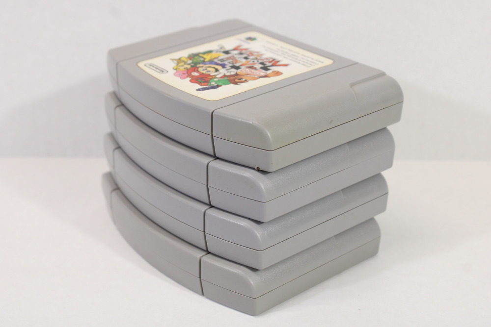 Lot of 4 Super Smash Bros Mario Tennis Goemon Custom Robo v2 (B) Nintendo 64 N64