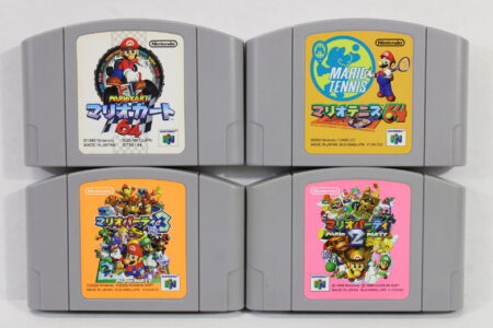 Lot of 4 Mario Kart 64 Mario Tennis Mario Party 2 & 3 (B) Nintendo 64 N64