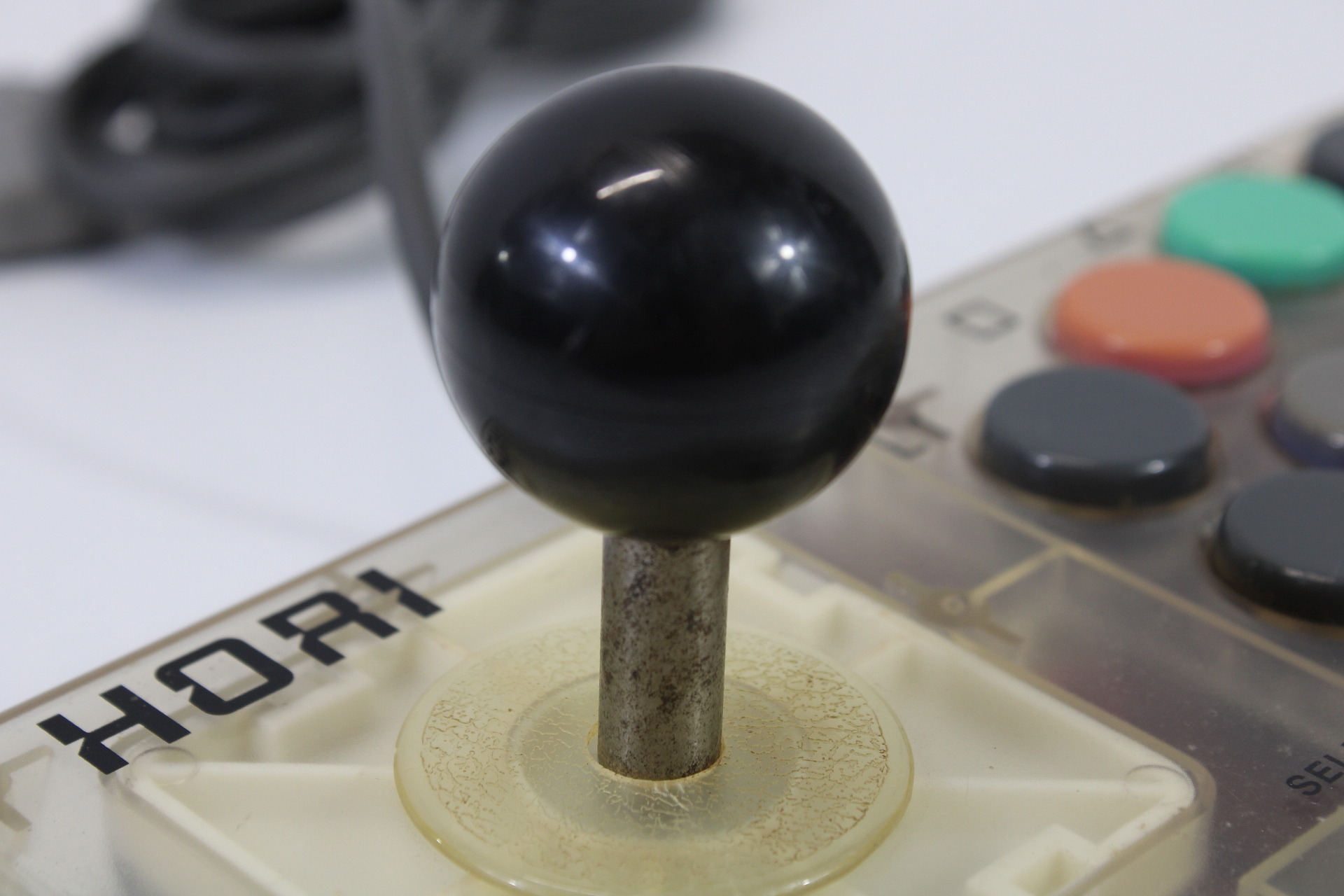 Hori Compact Joystick HPS-29 Clear White Controller (B) PlayStation PS2